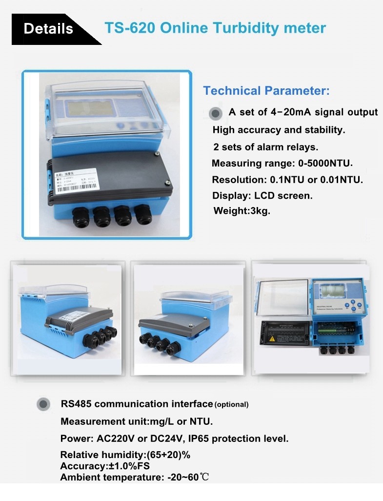Online ntu turbidity meter